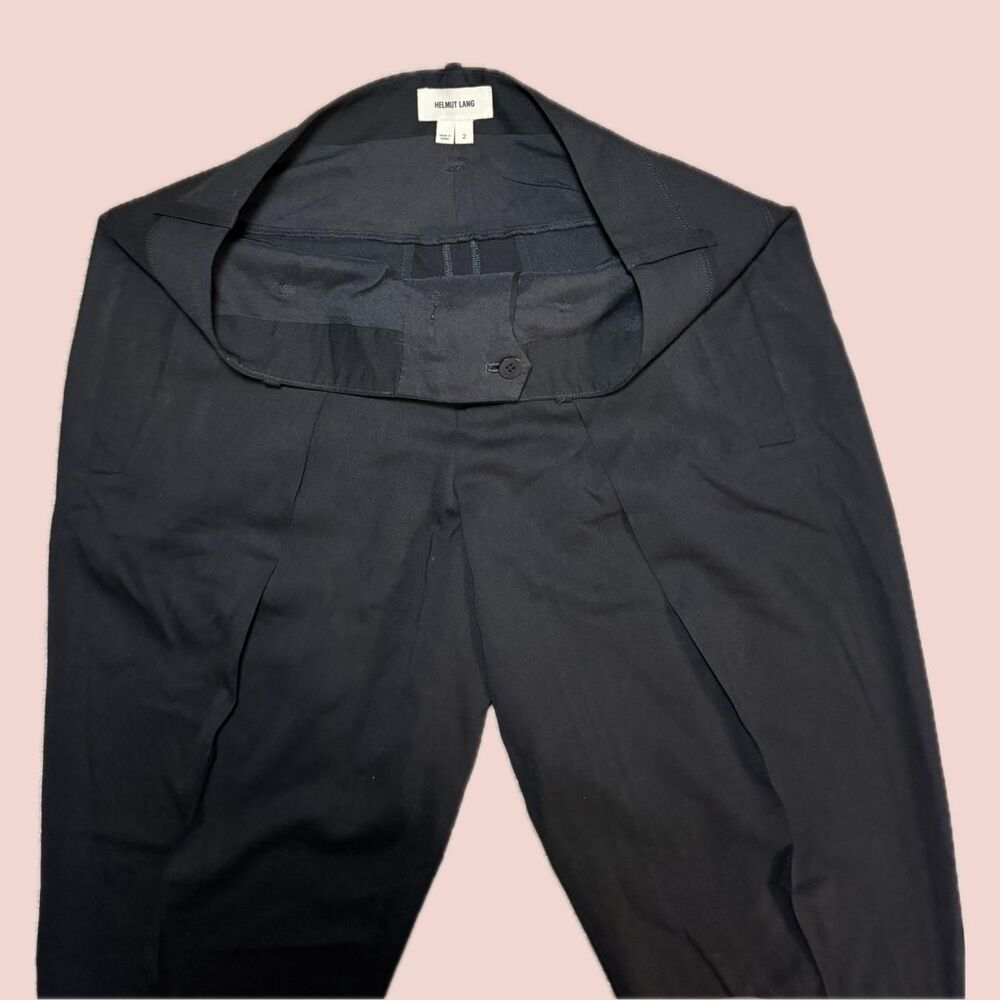 Helmut-lang Women's Navy and Black Trousers